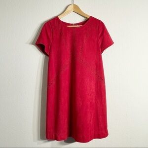 Design Lab Lord and Taylor Red Laser Cut Short Sleeve Dress Size Small